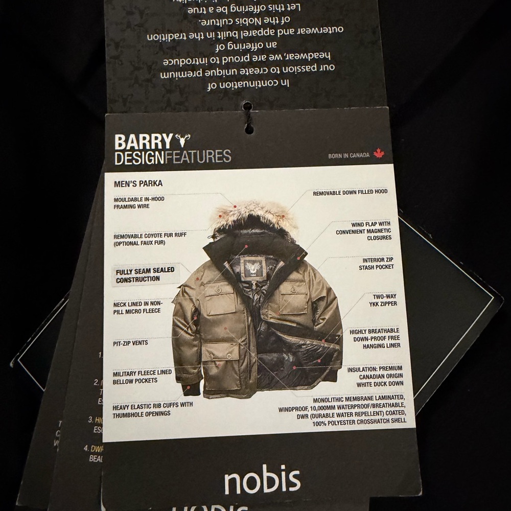 Nobis Barry Men's Black Parka size XL, New condition - Picture 5 of 10